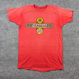 Vintage Yamaha Racing Shirt Men's S Red Single Stitch 50s 60s Paper Thin‎ Rare